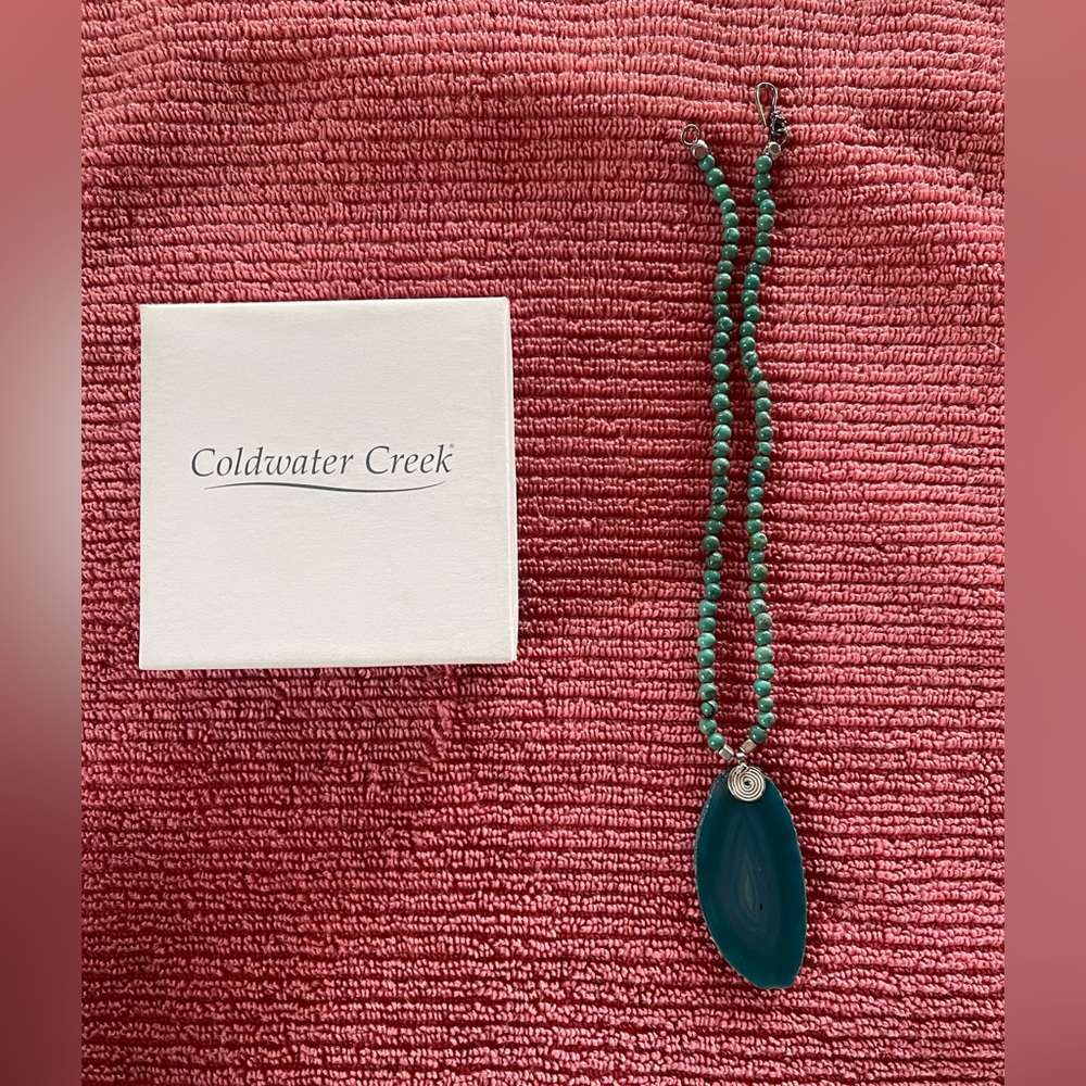 Coldwater Creek Green Beaded Necklace